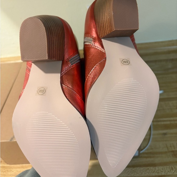 Matisse Metallic Red and Gold Ankle Booties - Picture 4 of 4